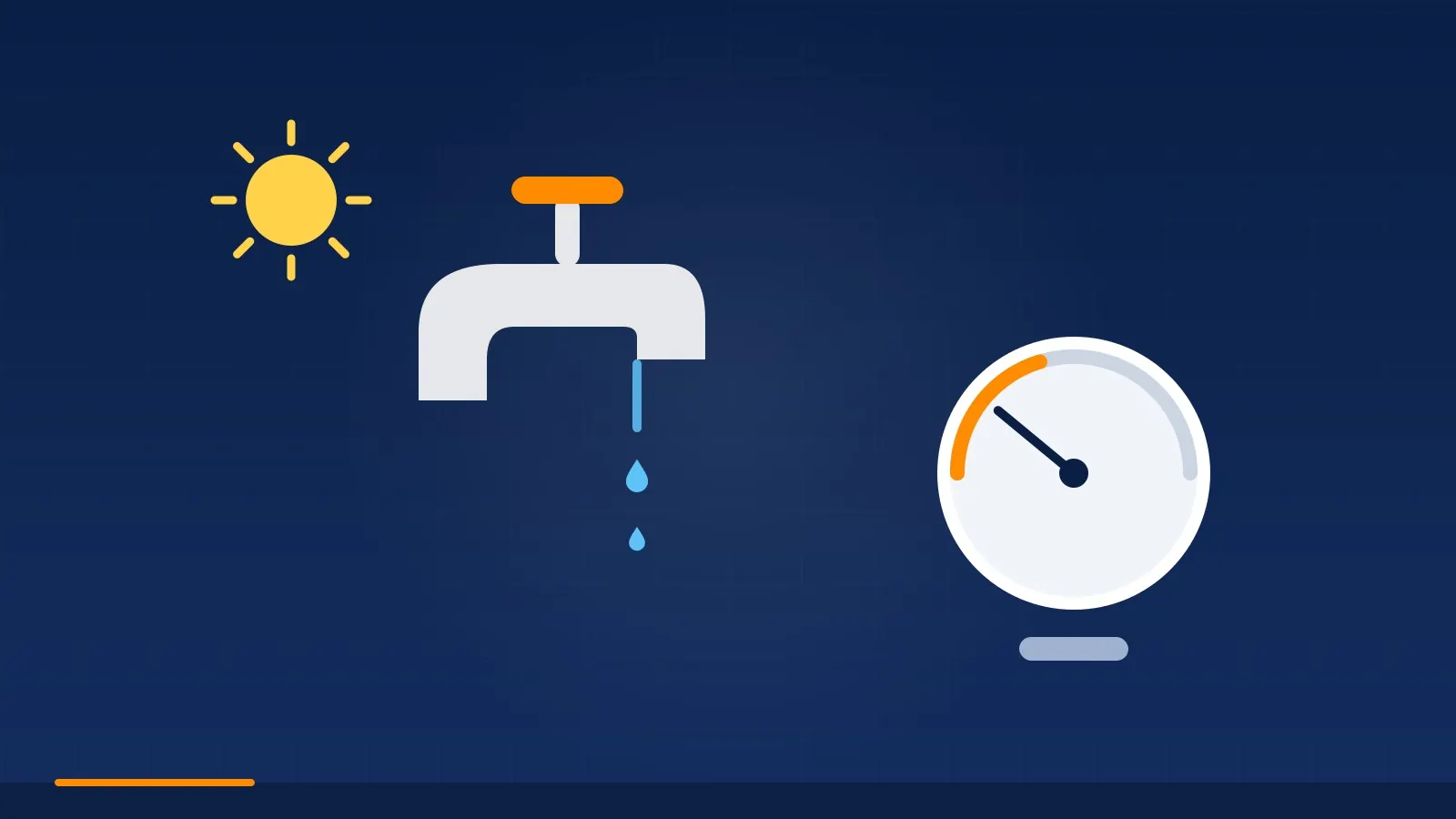 Illustration of a pressure gauge reading low at a faucet, the classic symptom of original galvanized supply in McKinney's historic district